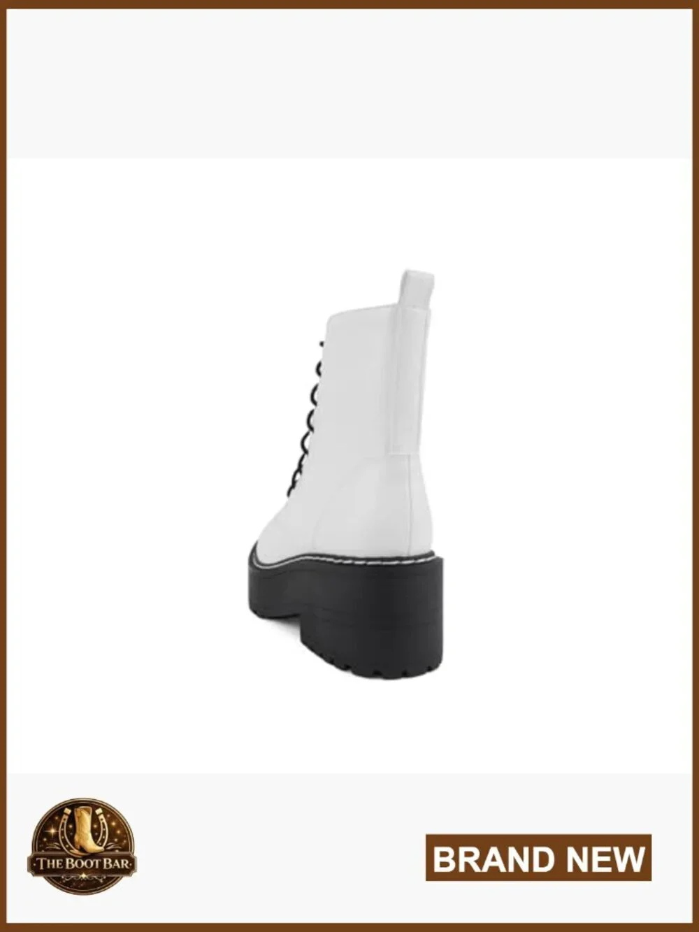 Chunky Lug Sole Lace Up Combat Ankle Boot with Side Zipper Platform